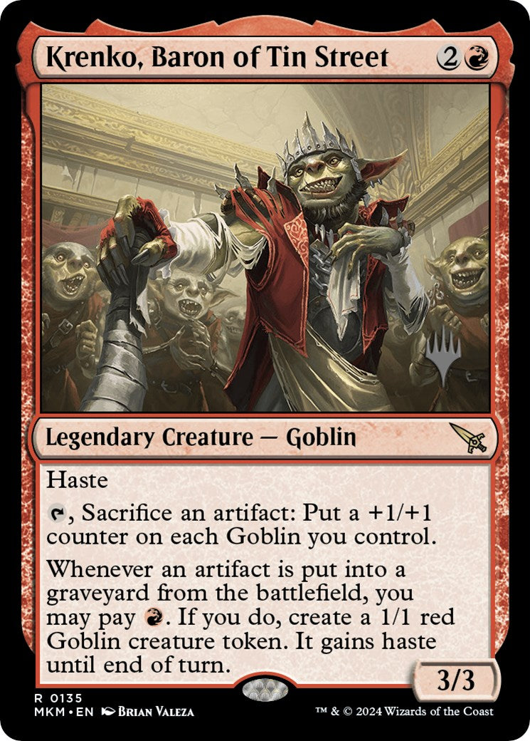 Krenko, Baron of Tin Street (Promo Pack) [Murders at Karlov Manor Promos] - Magic: The Gathering - Card Brawlers | Quebec | Canada |