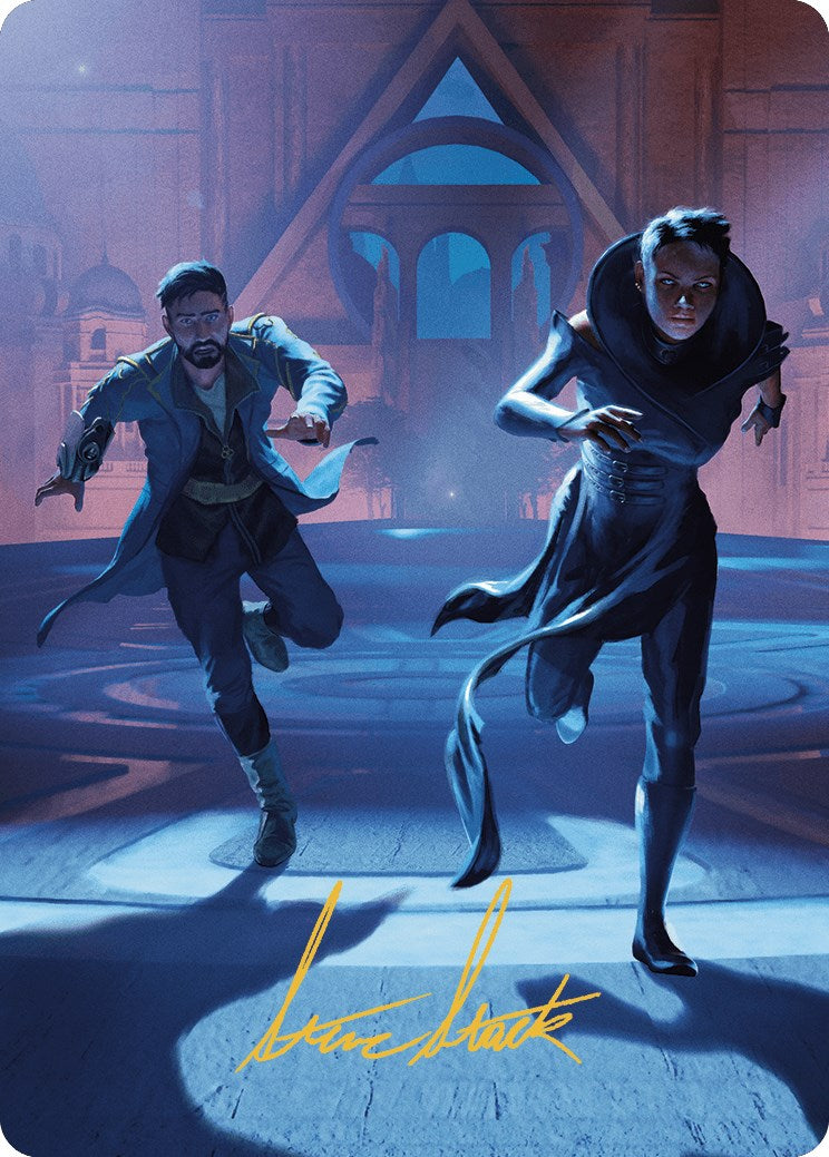 Unauthorized Exit Art Card (Gold-Stamped Signature) [Murders at Karlov Manor Art Series] - Magic: The Gathering - Card Brawlers | Quebec | Canada |
