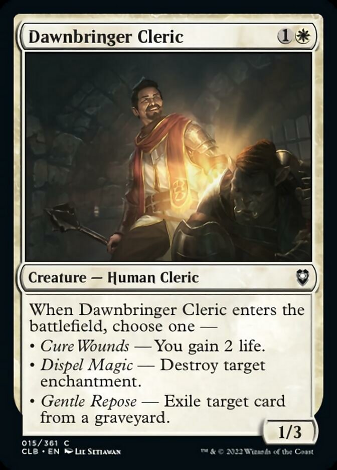 Dawnbringer Cleric [Commander Legends: Battle for Baldur's Gate] - Magic: The Gathering - Card Brawlers | Quebec | Canada |
