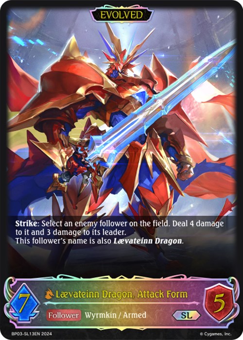 Lvateinn Dragon, Attack Form (BP03-SL13EN) [Flame of Laevateinn] - Bushiroad - Card Brawlers | Quebec | Canada |