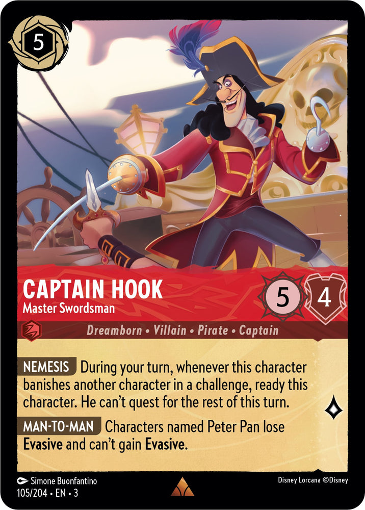 Captain Hook - Master Swordsman (105/204) [Into the Inklands] - Card Brawlers | Quebec | Canada | Yu-Gi-Oh!