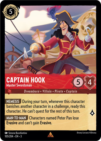 Captain Hook - Master Swordsman (105/204) [Into the Inklands] - Card Brawlers | Quebec | Canada | Yu-Gi-Oh!