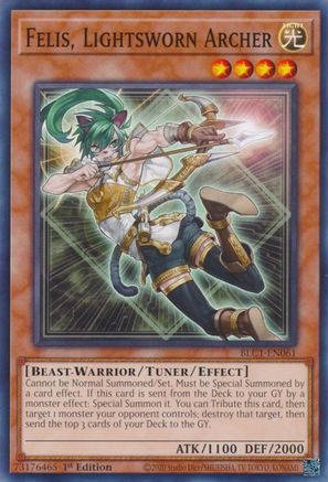 Felis, Lightsworn Archer [BLC1-EN061] Common - Yu-Gi-Oh! - Card Brawlers | Quebec | Canada |