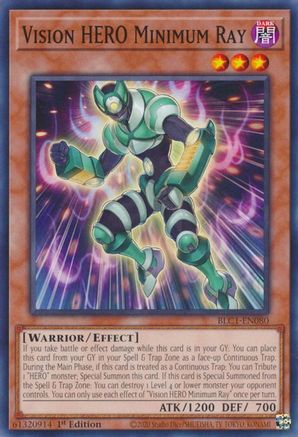 Vision HERO Minimum Ray [BLC1-EN080] Common - Yu-Gi-Oh! - Card Brawlers | Quebec | Canada |