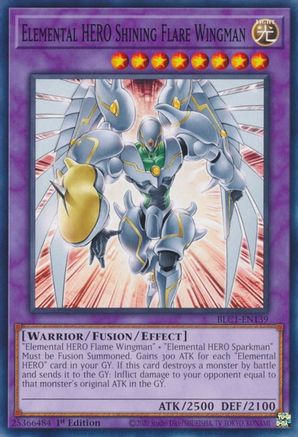 Elemental HERO Shining Flare Wingman [BLC1-EN139] Common - Yu-Gi-Oh! - Card Brawlers | Quebec | Canada |