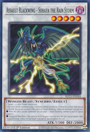 Assault Blackwing - Sohaya the Rain Storm [BLC1-EN144] Common - Yu-Gi-Oh! - Card Brawlers | Quebec | Canada |