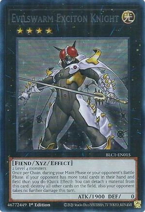 Evilswarm Exciton Knight (Silver) [BLC1-EN015] Ultra Rare - Yu-Gi-Oh! - Card Brawlers | Quebec | Canada |