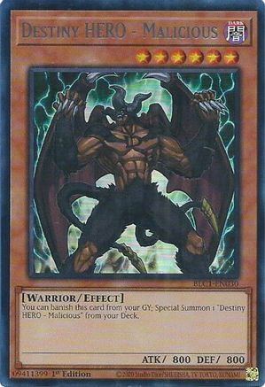 Destiny HERO - Malicious (Silver) [BLC1-EN030] Ultra Rare - Yu-Gi-Oh! - Card Brawlers | Quebec | Canada |