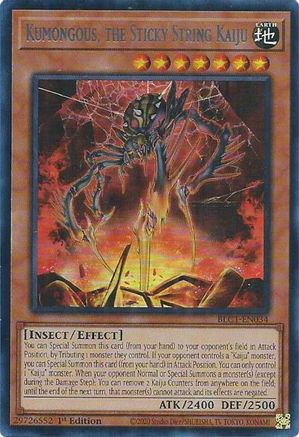 Kumongous, the Sticky String Kaiju (Silver) [BLC1-EN034] Ultra Rare - Yu-Gi-Oh! - Card Brawlers | Quebec | Canada |