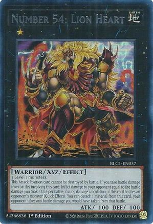 Number 54: Lion Heart (Silver) [BLC1-EN037] Ultra Rare - Yu-Gi-Oh! - Card Brawlers | Quebec | Canada |