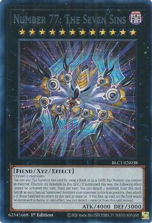 Number 77: The Seven Sins (Silver) [BLC1-EN038] Ultra Rare - Yu-Gi-Oh! - Card Brawlers | Quebec | Canada |