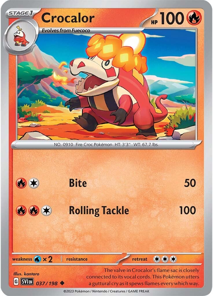 Crocalor (037/198) [Scarlet & Violet: Base Set] - Pokémon - Card Brawlers | Quebec | Canada |