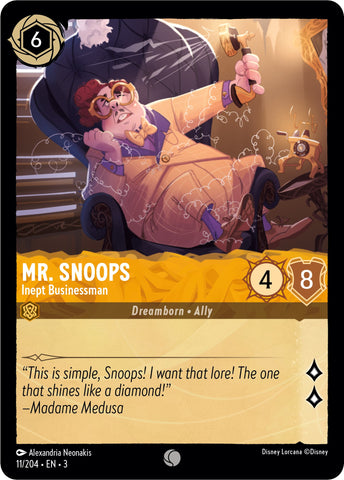 Mr. Snoops - Inept Businessman (11/204) [Into the Inklands] - Card Brawlers | Quebec | Canada | Yu-Gi-Oh!