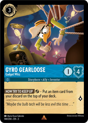 Gyro Gearloose - Gadget Whiz (144//204) [Into the Inklands] - Card Brawlers | Quebec | Canada | Yu-Gi-Oh!