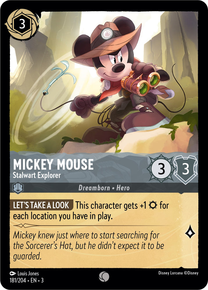 Mickey Mouse - Stalwart Explorer (181/204) [Into the Inklands] - Card Brawlers | Quebec | Canada | Yu-Gi-Oh!