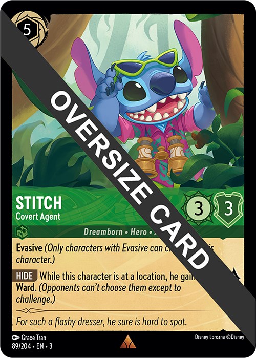 Stitch - Covert Agent (Oversized) (89//204) [Into the Inklands] - Card Brawlers | Quebec | Canada | Yu-Gi-Oh!