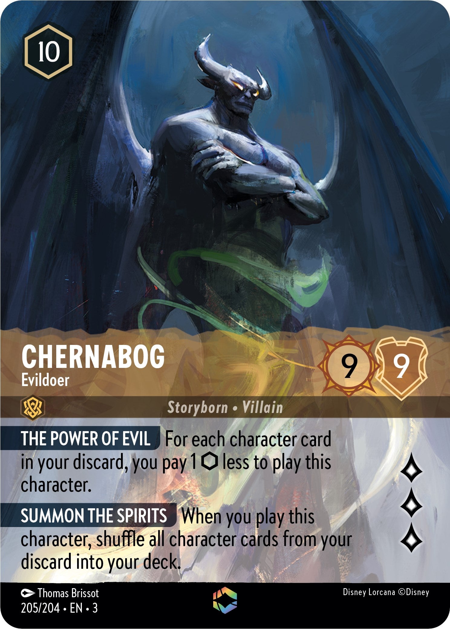 Chernabog - Evildoer (Enchanted) (205/204) [Into the Inklands] - Disney - Card Brawlers | Quebec | Canada |