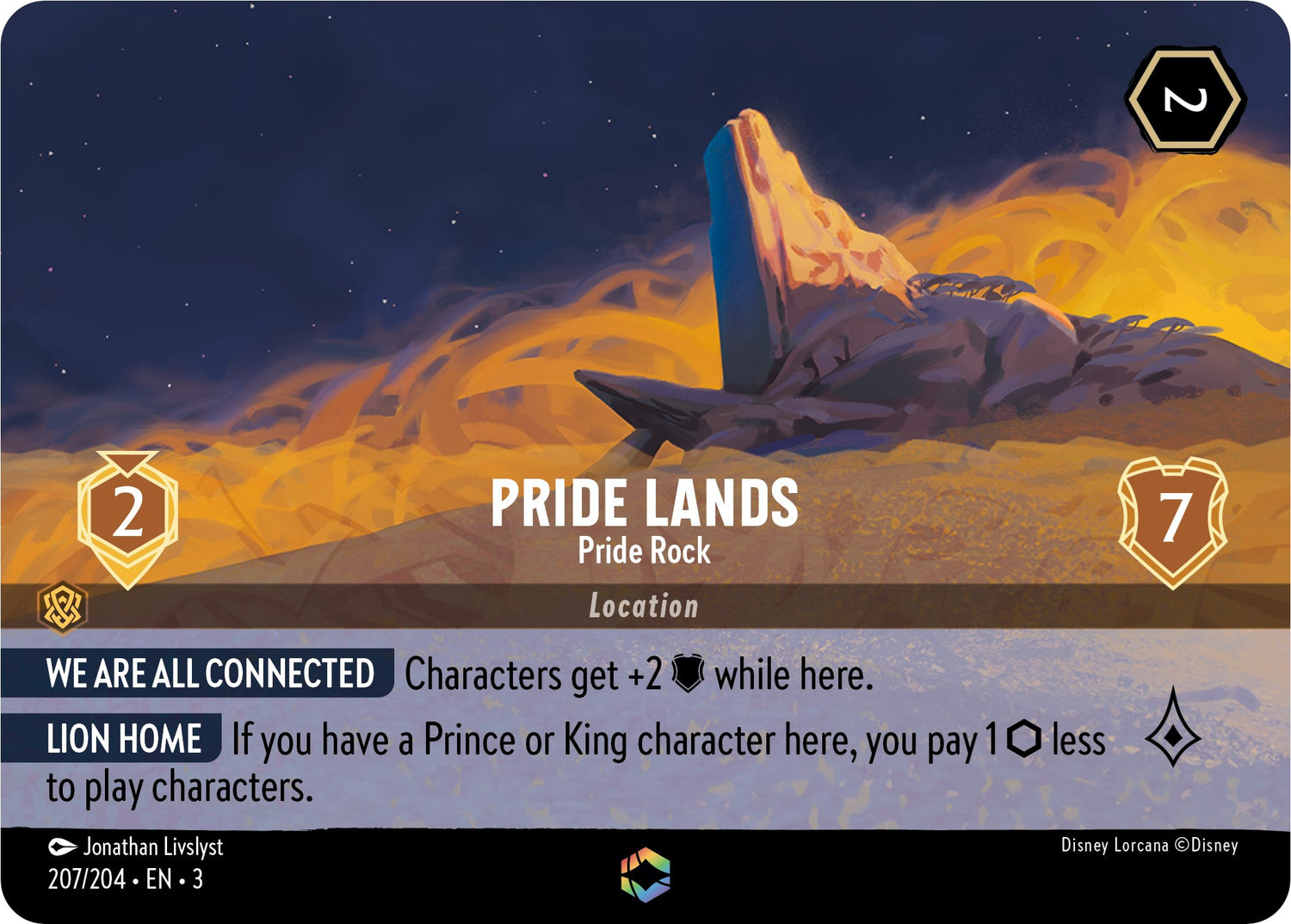 Pride Lands - Pride Rock (Enchanted) (207/204) [Into the Inklands] - Disney - Card Brawlers | Quebec | Canada |