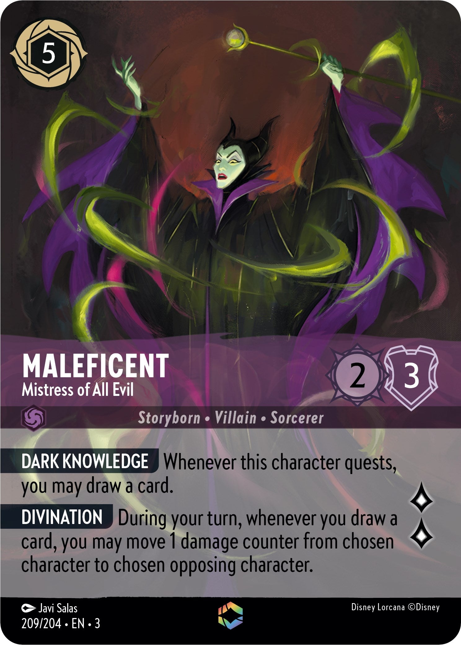 Maleficent - Mistress of All Evil (Enchanted) (209/204) [Into the Inklands] - Disney - Card Brawlers | Quebec | Canada |