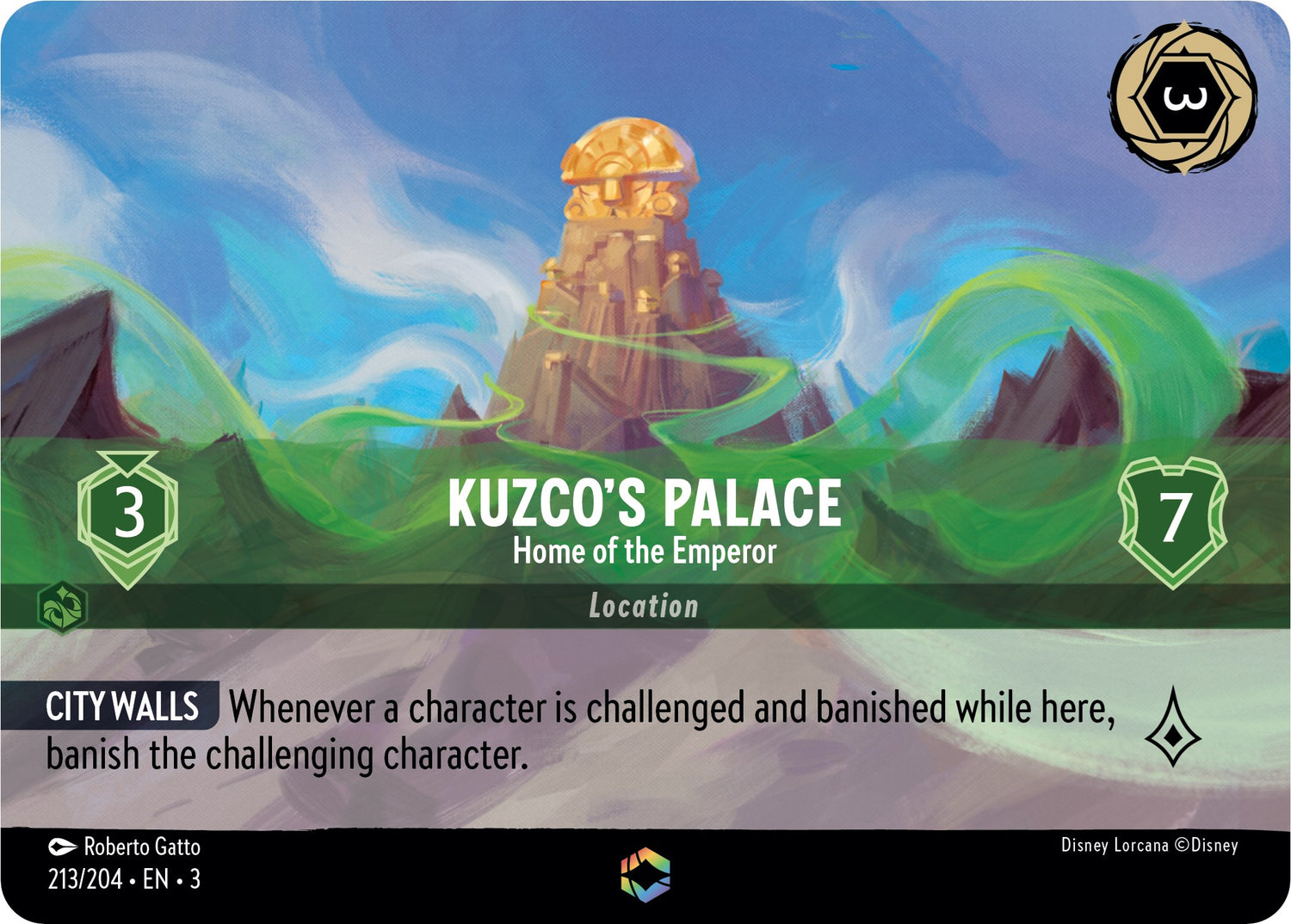 Kuzco's Palace - Home of the Emperor (Enchanted) (213/204) [Into the Inklands] - Disney - Card Brawlers | Quebec | Canada |