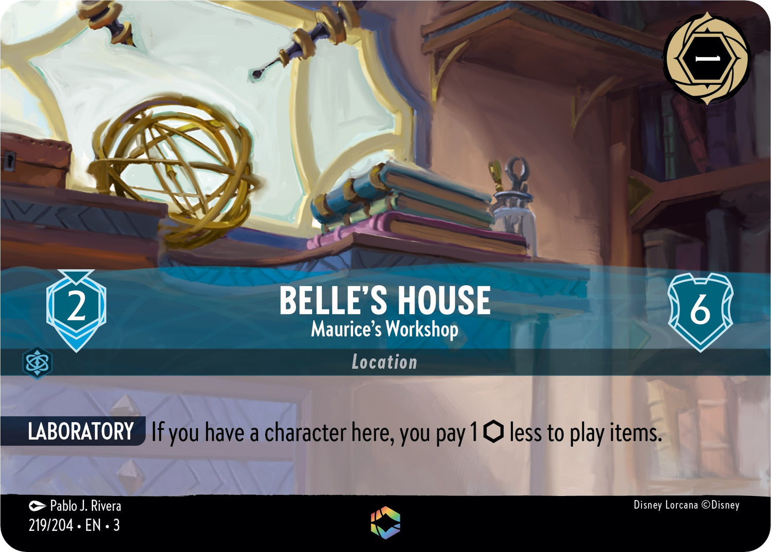 Belle's House - Maurice's Workshop (Enchanted) (219/204) [Into the Inklands] - Disney - Card Brawlers | Quebec | Canada |