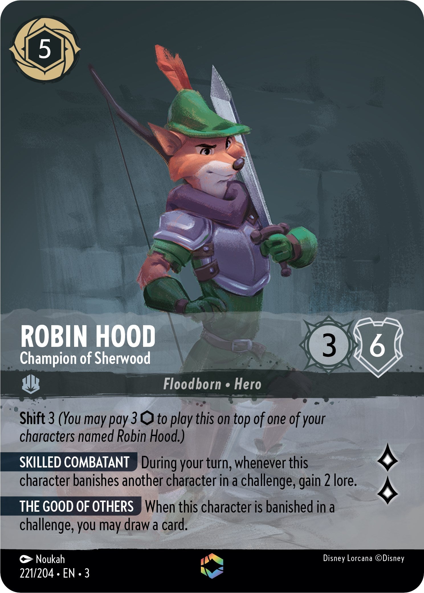 Robin Hood - Champion of Sherwood (Enchanted) (221/204) [Into the Inklands] - Disney - Card Brawlers | Quebec | Canada |
