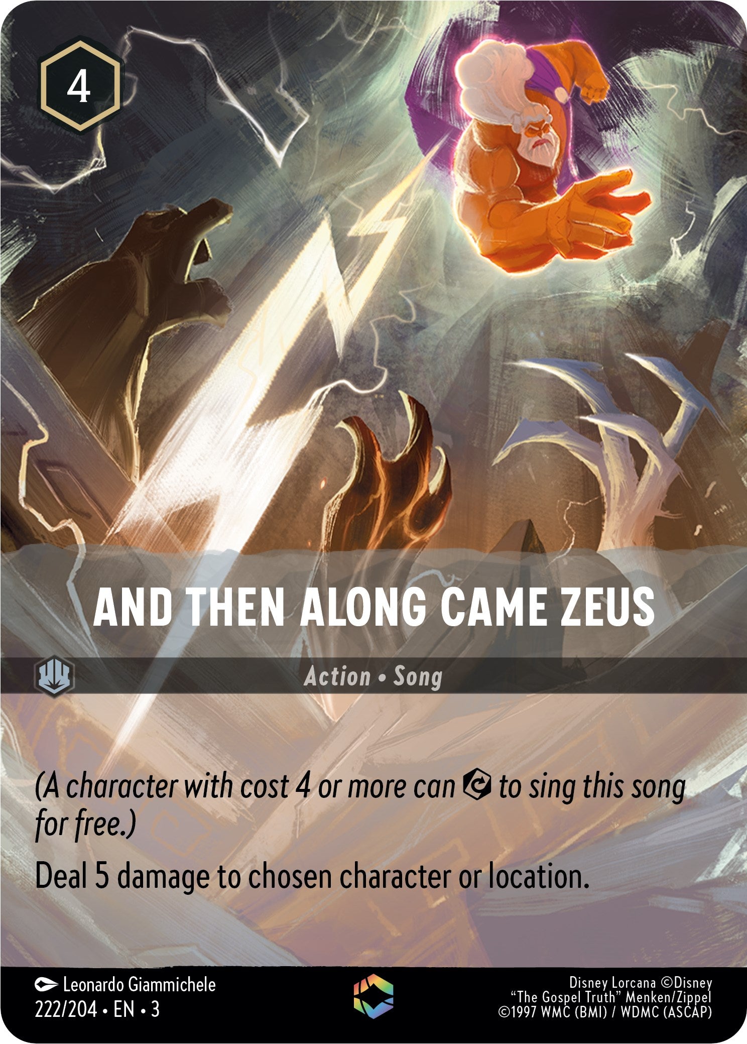 And Then Along Came Zeus (Enchanted) (222/204) [Into the Inklands] - Disney - Card Brawlers | Quebec | Canada |
