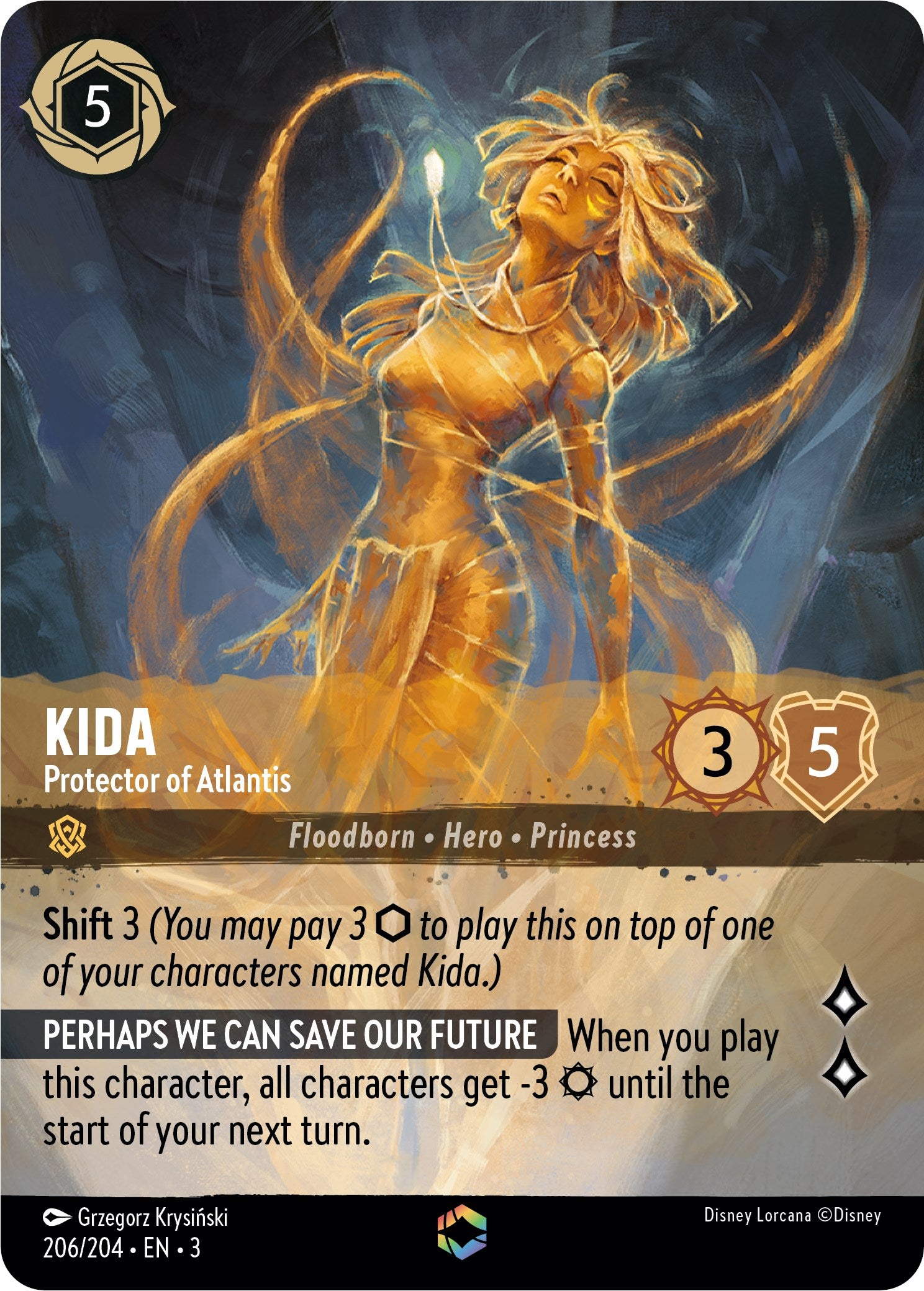 Kida - Protector of Atlantis (Enchanted) (206/204) [Into the Inklands] - Disney - Card Brawlers | Quebec | Canada |