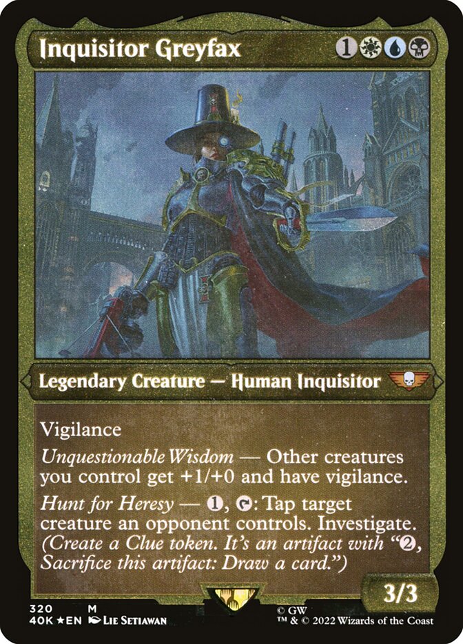 Inquisitor Greyfax (Display Commander) (Etched Foil) [Warhammer 40,000] - Magic: The Gathering - Card Brawlers | Quebec | Canada |