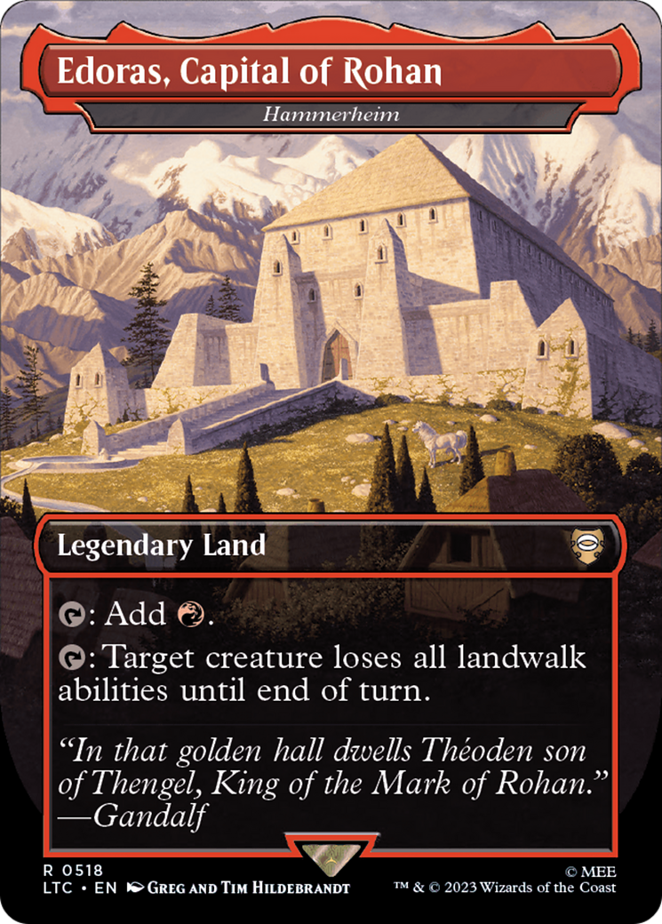 Edoras, Capital of Rohan - Hammerheim (Borderless) [The Lord of the Rings: Tales of Middle-Earth Commander] - Magic: The Gathering - Card Brawlers | Quebec | Canada |