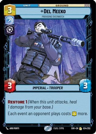 Del Meeko - Providing Overwatch (034/252) [Spark of Rebellion] - Fantasy Flight Games - Card Brawlers | Quebec | Canada |