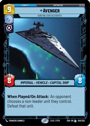 Avenger - Hunting Star Destroyer (040/252) [Spark of Rebellion] - Fantasy Flight Games - Card Brawlers | Quebec | Canada |