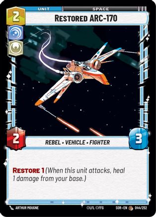 Restored ARC-170 (044/252) [Spark of Rebellion] - Fantasy Flight Games - Card Brawlers | Quebec | Canada |