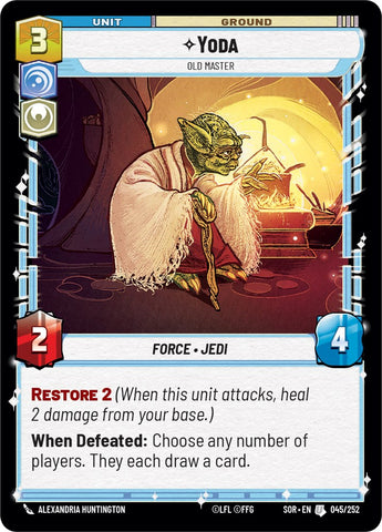 Yoda - Old Master (045/252) [Spark of Rebellion] - Card Brawlers | Quebec | Canada | Yu-Gi-Oh!