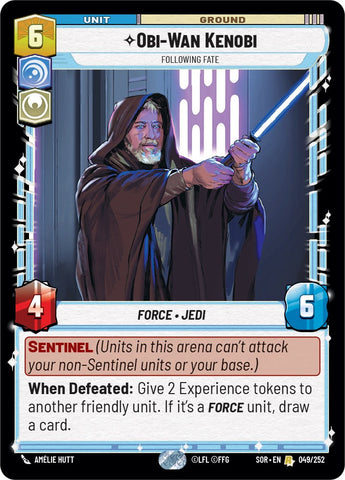 Obi-Wan Kenobi - Following Fate (049/252) [Spark of Rebellion] - Card Brawlers | Quebec | Canada | Yu-Gi-Oh!
