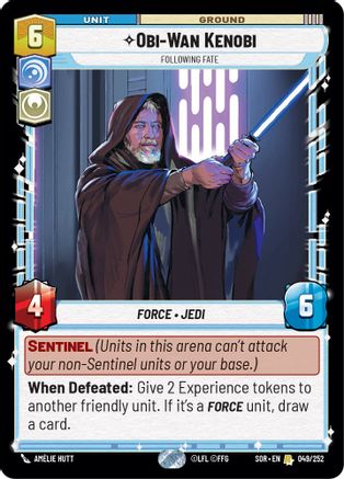 Obi-Wan Kenobi - Following Fate (049/252) [Spark of Rebellion] - Fantasy Flight Games - Card Brawlers | Quebec | Canada |
