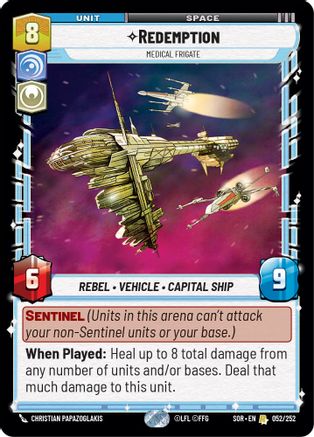Redemption - Medical Frigate (052/252) [Spark of Rebellion] - Fantasy Flight Games - Card Brawlers | Quebec | Canada |
