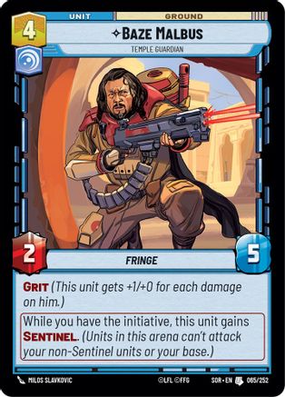 Baze Malbus - Temple Guardian (065/252) [Spark of Rebellion] - Fantasy Flight Games - Card Brawlers | Quebec | Canada |