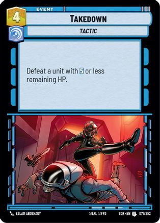 Takedown (077/252) [Spark of Rebellion] - Fantasy Flight Games - Card Brawlers | Quebec | Canada |