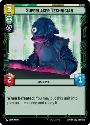 Superlaser Technician (083/252) [Spark of Rebellion] - Fantasy Flight Games - Card Brawlers | Quebec | Canada |