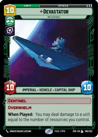 Devastator - Inescapable (090/252) [Spark of Rebellion] - Fantasy Flight Games - Card Brawlers | Quebec | Canada |