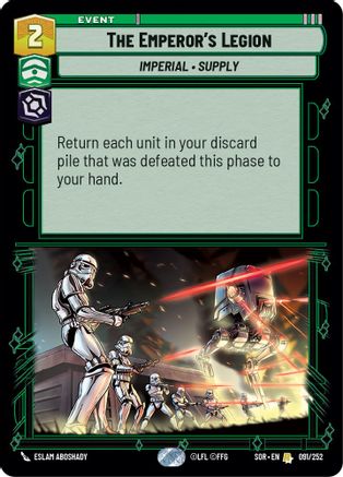 The Emperor's Legion (091/252) [Spark of Rebellion] - Fantasy Flight Games - Card Brawlers | Quebec | Canada |