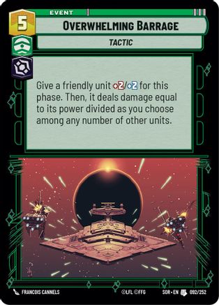 Overwhelming Barrage (092/252) [Spark of Rebellion] - Fantasy Flight Games - Card Brawlers | Quebec | Canada |