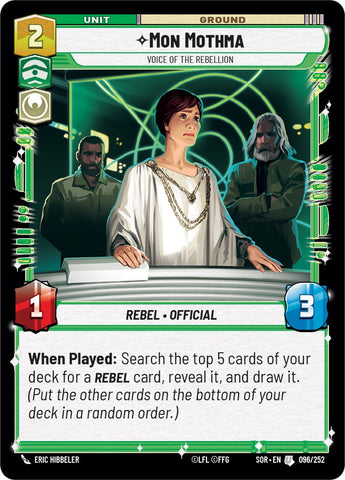 Mon Mothma - Voice of the Rebellion (096/252) [Spark of Rebellion] - Card Brawlers | Quebec | Canada | Yu-Gi-Oh!