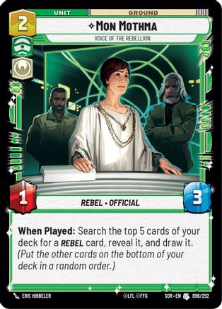 Mon Mothma - Voice of the Rebellion (096/252) [Spark of Rebellion] - Fantasy Flight Games - Card Brawlers | Quebec | Canada |