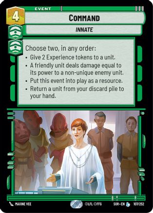 Command (107/252) [Spark of Rebellion] - Fantasy Flight Games - Card Brawlers | Quebec | Canada |