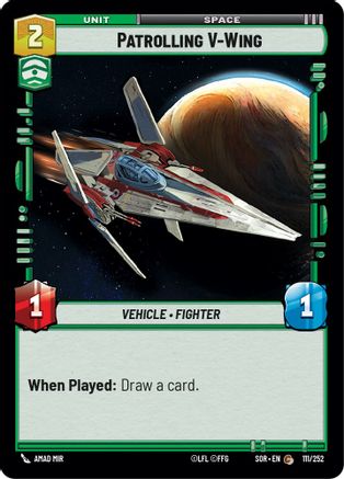 Patrolling V-Wing (111/252) [Spark of Rebellion] - Fantasy Flight Games - Card Brawlers | Quebec | Canada |