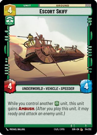 Escort Skiff (114/252) [Spark of Rebellion] - Fantasy Flight Games - Card Brawlers | Quebec | Canada |