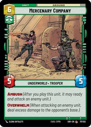 Mercenary Company (117/252) [Spark of Rebellion] - Fantasy Flight Games - Card Brawlers | Quebec | Canada |