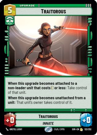 Traitorous (122/252) [Spark of Rebellion] - Fantasy Flight Games - Card Brawlers | Quebec | Canada |